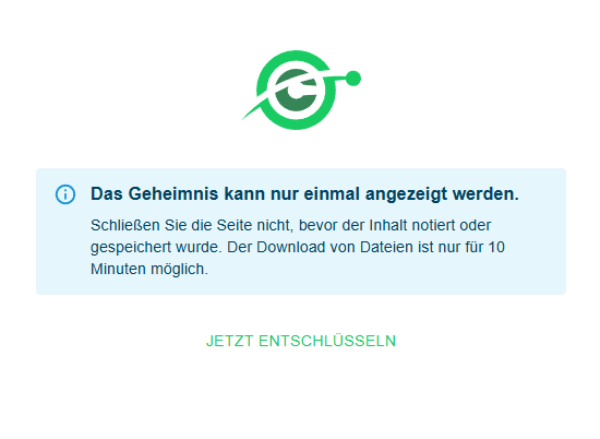Entschlüsselungsseite